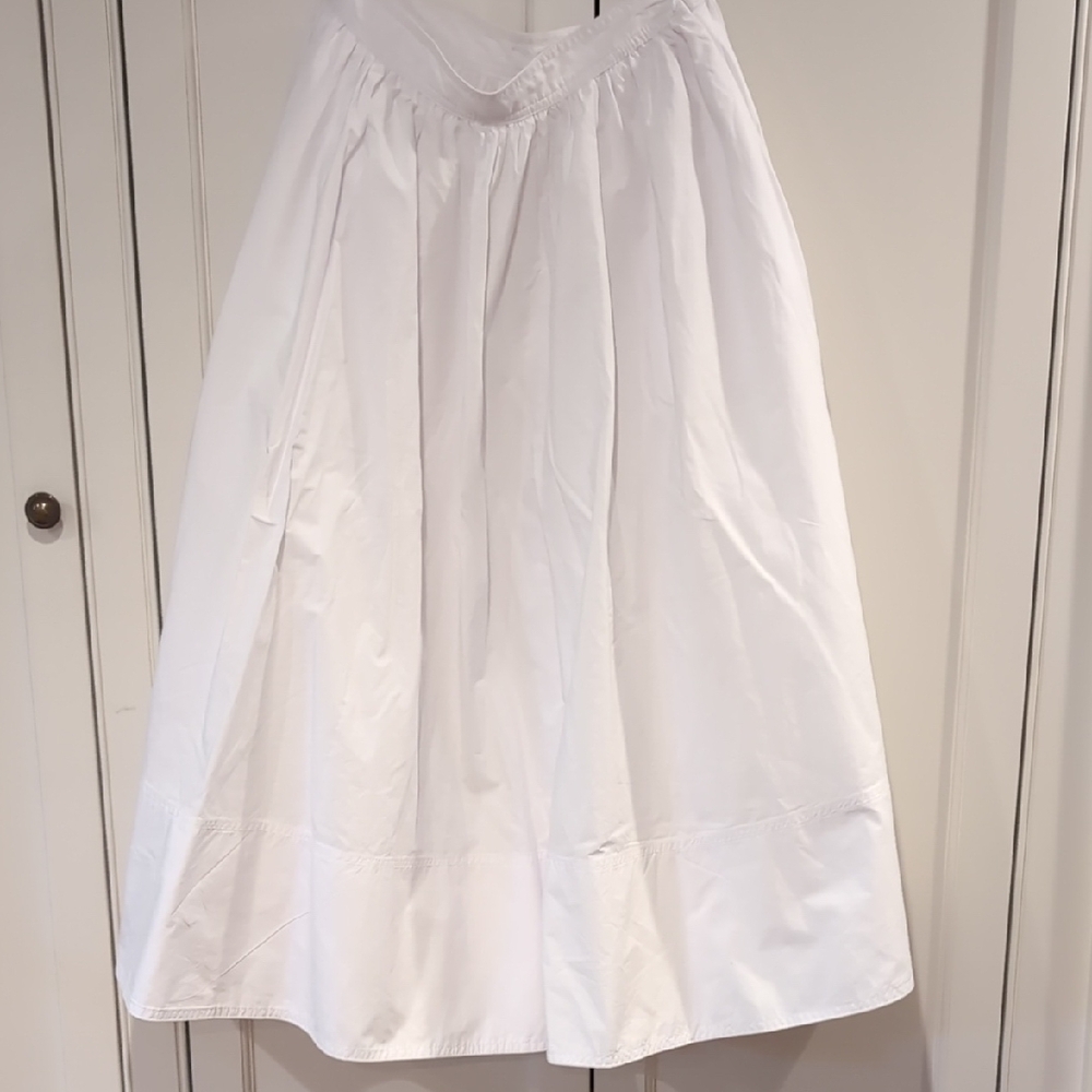 Banana republic white laurel poplin skirt petite